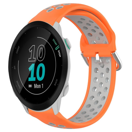 20mm Perforated Breathable Sports Silicone Watch Band, For Garmin Forerunner 55