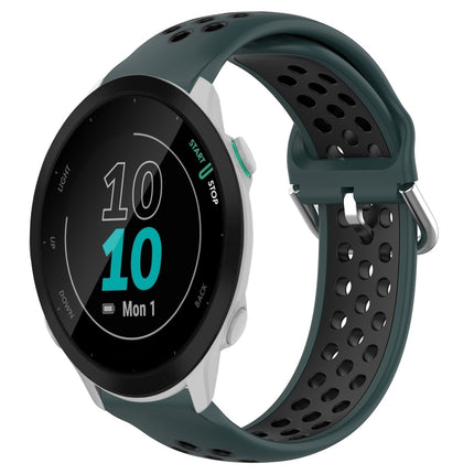 20mm Perforated Breathable Sports Silicone Watch Band, For Garmin Forerunner 55