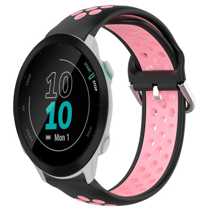 20mm Perforated Breathable Sports Silicone Watch Band, For Garmin Forerunner 55