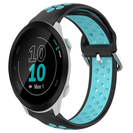 20mm Perforated Breathable Sports Silicone Watch Band, For Garmin Forerunner 55