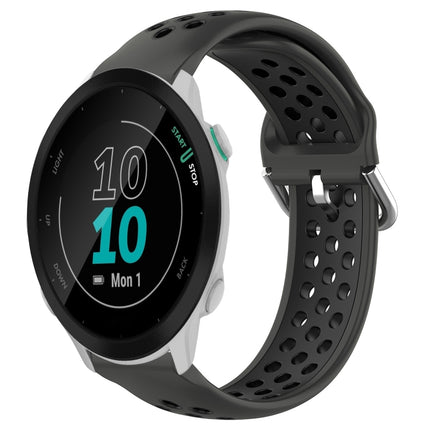 20mm Perforated Breathable Sports Silicone Watch Band, For Garmin Forerunner 55