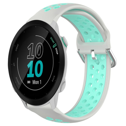 20mm Perforated Breathable Sports Silicone Watch Band, For Garmin Forerunner 55