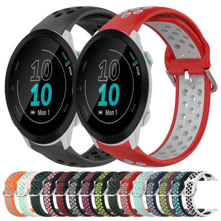 20mm Perforated Breathable Sports Silicone Watch Band, For Garmin Forerunner 55