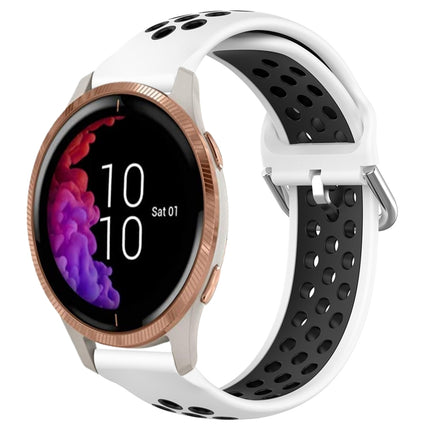 20mm Perforated Breathable Sports Silicone Watch Band, For Garmin Venu