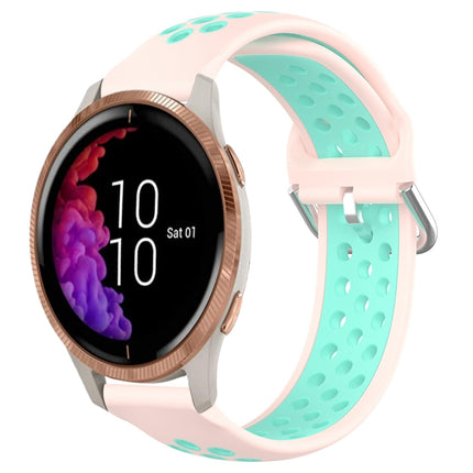 20mm Perforated Breathable Sports Silicone Watch Band, For Garmin Venu