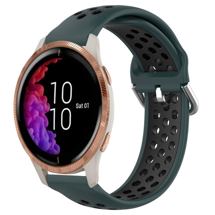 20mm Perforated Breathable Sports Silicone Watch Band, For Garmin Venu