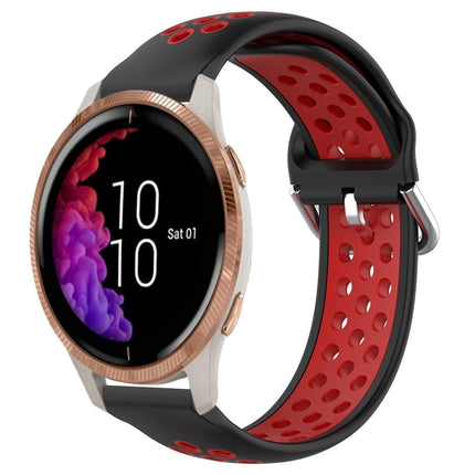 20mm Perforated Breathable Sports Silicone Watch Band, For Garmin Venu