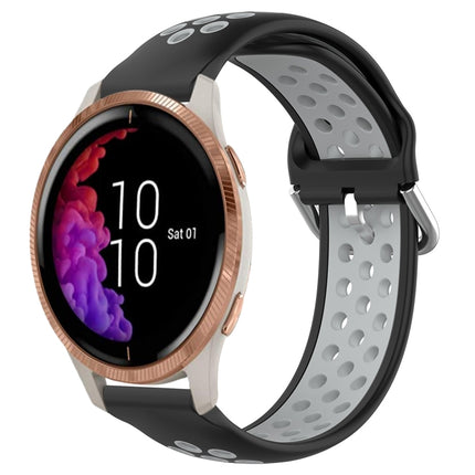 20mm Perforated Breathable Sports Silicone Watch Band, For Garmin Venu