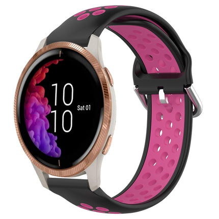 20mm Perforated Breathable Sports Silicone Watch Band, For Garmin Venu