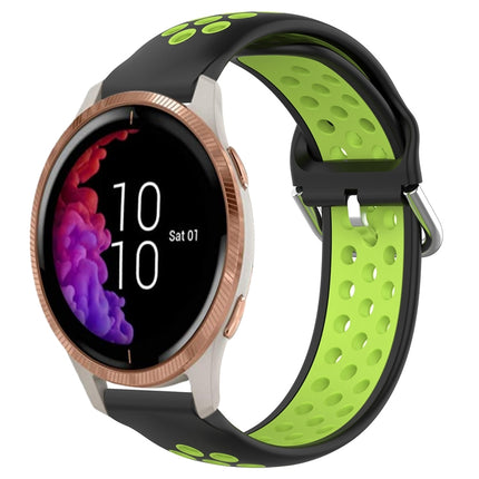 20mm Perforated Breathable Sports Silicone Watch Band, For Garmin Venu