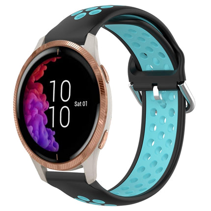 20mm Perforated Breathable Sports Silicone Watch Band, For Garmin Venu