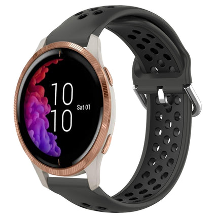 20mm Perforated Breathable Sports Silicone Watch Band, For Garmin Venu