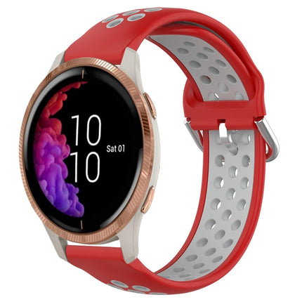 20mm Perforated Breathable Sports Silicone Watch Band, For Garmin Venu