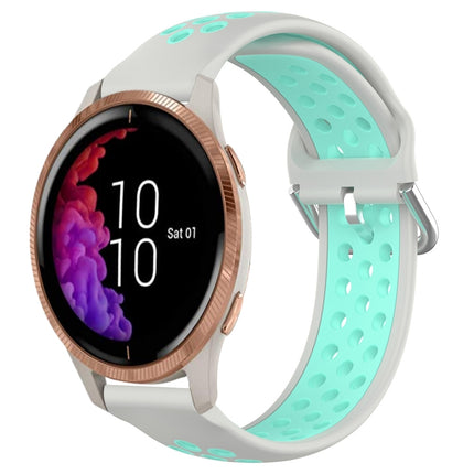 20mm Perforated Breathable Sports Silicone Watch Band, For Garmin Venu