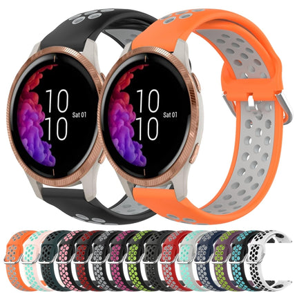 20mm Perforated Breathable Sports Silicone Watch Band, For Garmin Venu