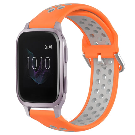 20mm Perforated Breathable Sports Silicone Watch Band, For Garmin Venu SQ
