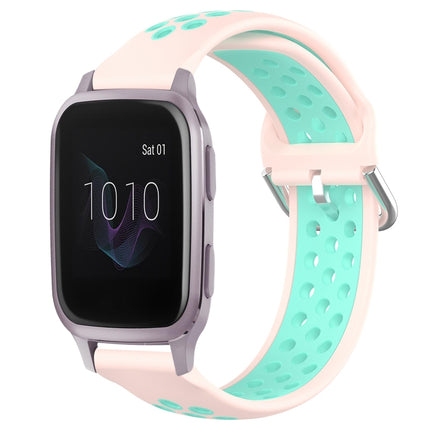 20mm Perforated Breathable Sports Silicone Watch Band, For Garmin Venu SQ