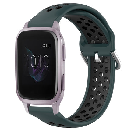 20mm Perforated Breathable Sports Silicone Watch Band, For Garmin Venu SQ