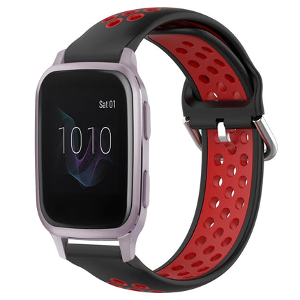 20mm Perforated Breathable Sports Silicone Watch Band, For Garmin Venu SQ