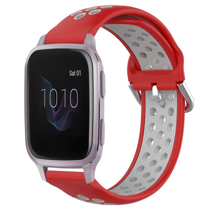 20mm Perforated Breathable Sports Silicone Watch Band, For Garmin Venu SQ