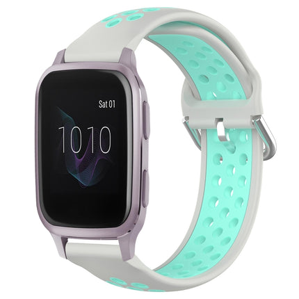 20mm Perforated Breathable Sports Silicone Watch Band, For Garmin Venu SQ