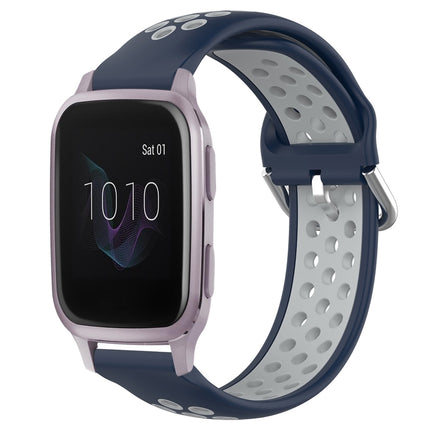 20mm Perforated Breathable Sports Silicone Watch Band, For Garmin Venu SQ