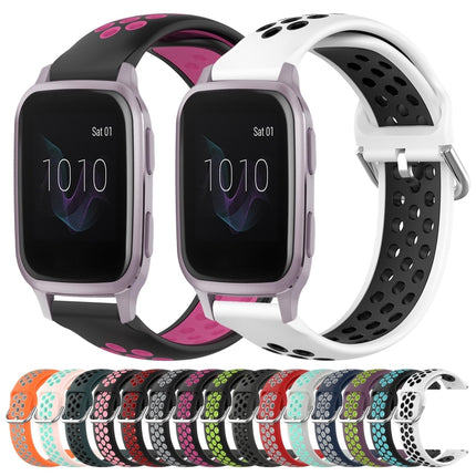 20mm Perforated Breathable Sports Silicone Watch Band, For Garmin Venu SQ