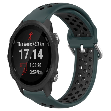 20mm Perforated Breathable Sports Silicone Watch Band, For Garmin Forerunner 245
