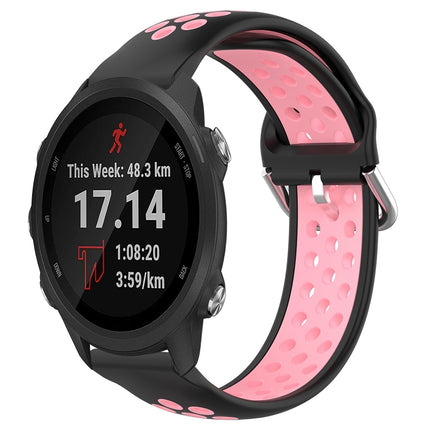 20mm Perforated Breathable Sports Silicone Watch Band, For Garmin Forerunner 245