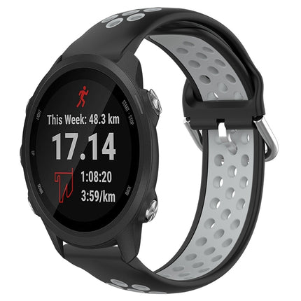 20mm Perforated Breathable Sports Silicone Watch Band, For Garmin Forerunner 245
