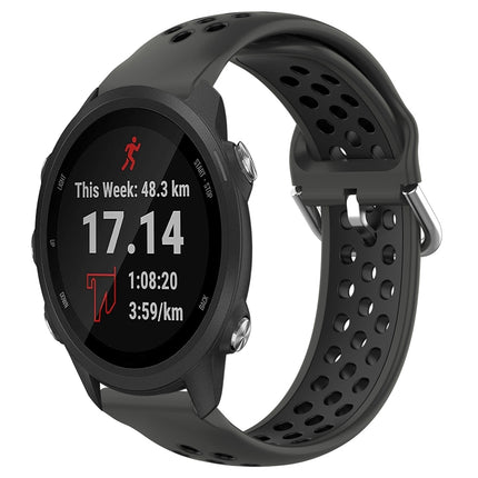 20mm Perforated Breathable Sports Silicone Watch Band, For Garmin Forerunner 245