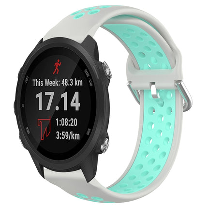 20mm Perforated Breathable Sports Silicone Watch Band, For Garmin Forerunner 245