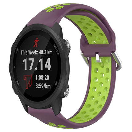 20mm Perforated Breathable Sports Silicone Watch Band, For Garmin Forerunner 245