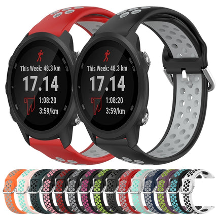 20mm Perforated Breathable Sports Silicone Watch Band, For Garmin Forerunner 245