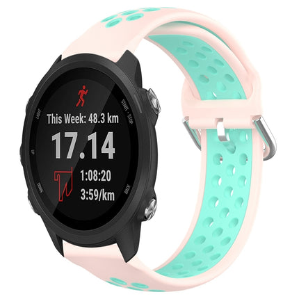 20mm Perforated Breathable Sports Silicone Watch Band, For Garmin Forerunner 245 Music