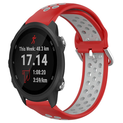 20mm Perforated Breathable Sports Silicone Watch Band, For Garmin Forerunner 245 Music