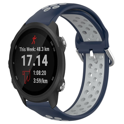 20mm Perforated Breathable Sports Silicone Watch Band, For Garmin Forerunner 245 Music