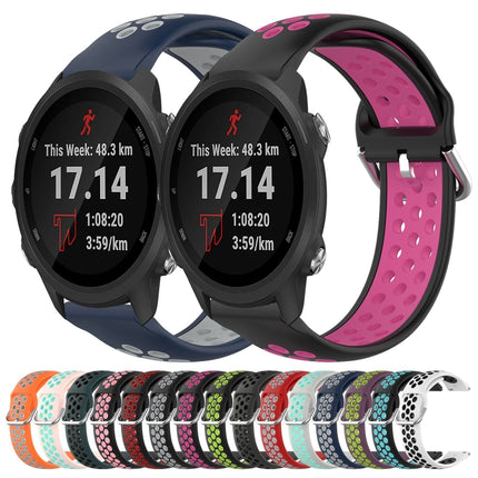 20mm Perforated Breathable Sports Silicone Watch Band, For Garmin Forerunner 245 Music