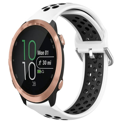 20mm Perforated Breathable Sports Silicone Watch Band, For Garmin Forerunner 645