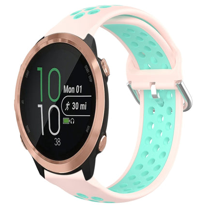 20mm Perforated Breathable Sports Silicone Watch Band, For Garmin Forerunner 645