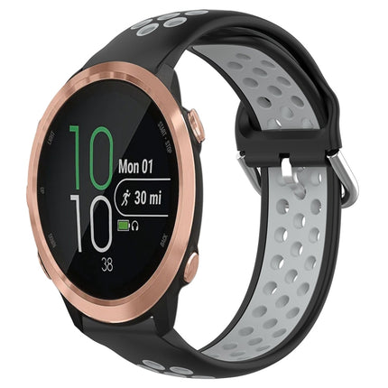 20mm Perforated Breathable Sports Silicone Watch Band, For Garmin Forerunner 645