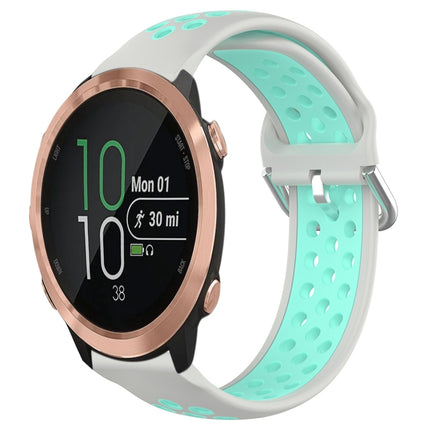 20mm Perforated Breathable Sports Silicone Watch Band, For Garmin Forerunner 645