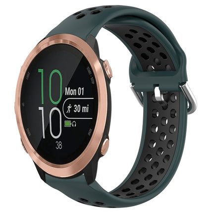 20mm Perforated Breathable Sports Silicone Watch Band, For Garmin Forerunner 645 Music