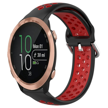 20mm Perforated Breathable Sports Silicone Watch Band, For Garmin Forerunner 645 Music