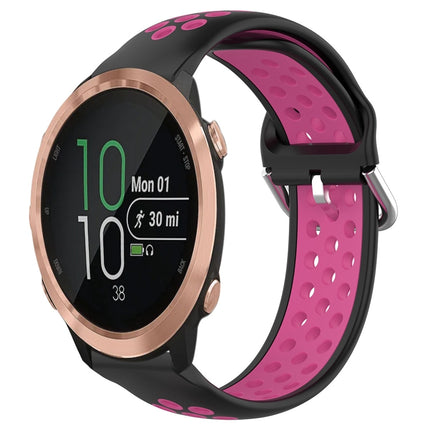 20mm Perforated Breathable Sports Silicone Watch Band, For Garmin Forerunner 645 Music