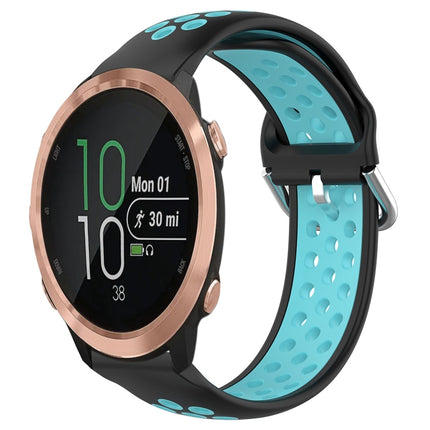 20mm Perforated Breathable Sports Silicone Watch Band, For Garmin Forerunner 645 Music