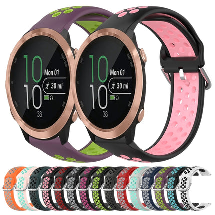20mm Perforated Breathable Sports Silicone Watch Band, For Garmin Forerunner 645 Music