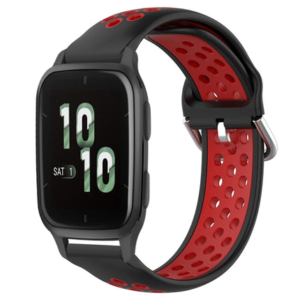 20mm Perforated Breathable Sports Silicone Watch Band, For Garmin Forerunner Sq2