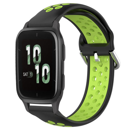 20mm Perforated Breathable Sports Silicone Watch Band, For Garmin Forerunner Sq2