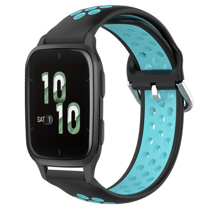 20mm Perforated Breathable Sports Silicone Watch Band, For Garmin Forerunner Sq2